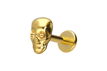 Laden Sie das Bild in den Galerie-Viewer, Totenkopf Titan Innengewinde Labret Ohrpiercing piercinginspiration®