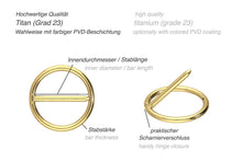 Laden Sie das Bild in den Galerie-Viewer, Titan Nippel Ring Clicker piercinginspiration®