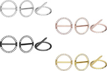 Laden Sie das Bild in den Galerie-Viewer, Titan Nippel Ring Clicker Eingefasste Kristalle piercinginspiration®