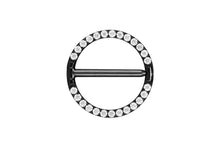 Laden Sie das Bild in den Galerie-Viewer, Titan Nippel Ring Clicker Eingefasste Kristalle piercinginspiration®
