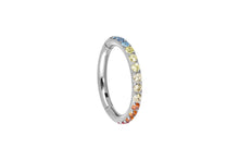 Laden Sie das Bild in den Galerie-Viewer, Titan Clicker Ring Multiple Regenbogen Kristalle piercinginspiration®
