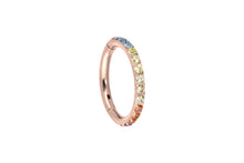 Laden Sie das Bild in den Galerie-Viewer, Titan Clicker Ring Multiple Regenbogen Kristalle piercinginspiration®