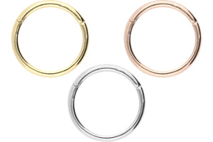 18 Karat Gold Clicker Ring piercinginspiration®
