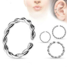 Laden Sie das Bild in den Galerie-Viewer, Offener Ring Gedreht Fake Biegbar piercinginspiration®