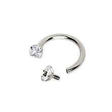 Laden Sie das Bild in den Galerie-Viewer, Kristall Hufeisen Ring Barbell piercinginspiration®