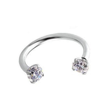Laden Sie das Bild in den Galerie-Viewer, Kristall Hufeisen Ring Barbell piercinginspiration®