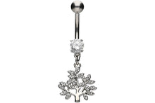 Laden Sie das Bild in den Galerie-Viewer, Kristall Baum Anhänger Bauchnabelpiercing Barbell piercinginspiration®