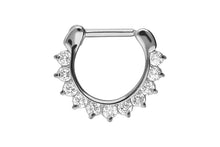 Laden Sie das Bild in den Galerie-Viewer, 11 Kristalle Septum Daith Clicker Ring piercinginspiration®