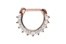 Laden Sie das Bild in den Galerie-Viewer, 11 Kristalle Septum Daith Clicker Ring piercinginspiration®