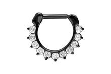 Laden Sie das Bild in den Galerie-Viewer, 11 Kristalle Septum Daith Clicker Ring piercinginspiration®