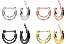 Laden Sie das Bild in den Galerie-Viewer, Doppel Septum Daith Clicker Ring piercinginspiration®