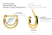 Laden Sie das Bild in den Galerie-Viewer, Doppel Septum Daith Clicker Ring piercinginspiration®