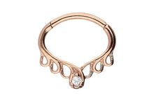 Laden Sie das Bild in den Galerie-Viewer, Oriental Kristall Septum Daith Clicker Ring piercinginspiration®