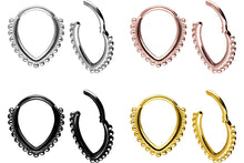 Laden Sie das Bild in den Galerie-Viewer, Clicker Ring Septum Daith Tropfen Kugeln piercinginspiration®