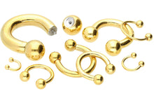 Laden Sie das Bild in den Galerie-Viewer, Hufeisen Ring Barbell Chirurgenstahl piercinginspiration®