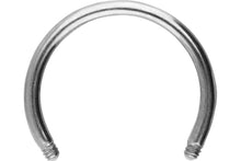 Laden Sie das Bild in den Galerie-Viewer, Titan Hufeisen Ring Barbell ohne Kugeln piercinginspiration®