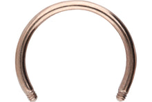 Laden Sie das Bild in den Galerie-Viewer, Hufeisen Ring Barbell ohne Kugeln Chirurgenstahl piercinginspiration®