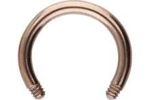 Laden Sie das Bild in den Galerie-Viewer, Titan Hufeisen Ring Barbell ohne Kugeln piercinginspiration®