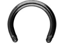 Laden Sie das Bild in den Galerie-Viewer, Titan Hufeisen Ring Barbell ohne Kugeln piercinginspiration®