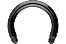 Laden Sie das Bild in den Galerie-Viewer, Titan Hufeisen Ring Barbell ohne Kugeln piercinginspiration®