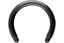 Laden Sie das Bild in den Galerie-Viewer, Titan Hufeisen Ring Barbell ohne Kugeln piercinginspiration®