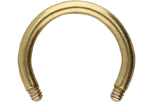 Laden Sie das Bild in den Galerie-Viewer, Titan Hufeisen Ring Barbell ohne Kugeln piercinginspiration®