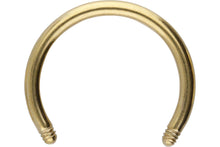 Laden Sie das Bild in den Galerie-Viewer, Titan Hufeisen Ring Barbell ohne Kugeln piercinginspiration®