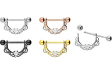 Laden Sie das Bild in den Galerie-Viewer, Kristall Nippel Stab Barbell Piercing piercinginspiration®