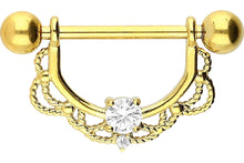 Laden Sie das Bild in den Galerie-Viewer, Kristall Nippel Stab Barbell Piercing piercinginspiration®