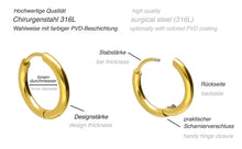 Laden Sie das Bild in den Galerie-Viewer, Kreolen Clicker Ring Paar Ohrringe piercinginspiration®