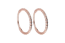 Laden Sie das Bild in den Galerie-Viewer, Kreolen Clicker Ring Paar Gedreht Ohrringe piercinginspiration®