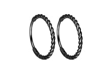 Laden Sie das Bild in den Galerie-Viewer, Kreolen Clicker Ring Paar Gedreht Ohrringe piercinginspiration®