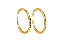 Laden Sie das Bild in den Galerie-Viewer, Kreolen Clicker Ring Paar Gedreht Ohrringe piercinginspiration®