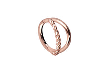 Laden Sie das Bild in den Galerie-Viewer, Zweifach Doppel Gedreht Ring 2 Ringe Clicker piercinginspiration®