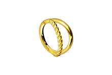 Laden Sie das Bild in den Galerie-Viewer, Zweifach Doppel Gedreht Ring 2 Ringe Clicker piercinginspiration®