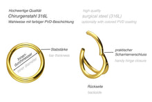 Laden Sie das Bild in den Galerie-Viewer, Zweifach Doppel Ring 2 Ringe Clicker piercinginspiration®