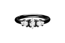 Laden Sie das Bild in den Galerie-Viewer, Clicker Ring 3 Tropfen Kristalle piercinginspiration®