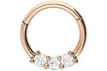 Laden Sie das Bild in den Galerie-Viewer, Clicker Ring 3 Kristalle piercinginspiration®