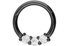 Laden Sie das Bild in den Galerie-Viewer, Clicker Ring 3 Kristalle piercinginspiration®