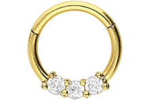 Laden Sie das Bild in den Galerie-Viewer, Clicker Ring 3 Kristalle piercinginspiration®