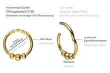 Laden Sie das Bild in den Galerie-Viewer, 3 Kugeln Clicker Ring piercinginspiration®