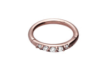 Laden Sie das Bild in den Galerie-Viewer, Clicker Ring Multiple 5 Kristalle piercinginspiration®