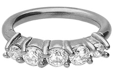 Laden Sie das Bild in den Galerie-Viewer, Clicker Ring 5 Kristalle piercinginspiration®
