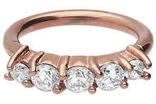Laden Sie das Bild in den Galerie-Viewer, Clicker Ring 5 Kristalle piercinginspiration®