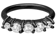 Laden Sie das Bild in den Galerie-Viewer, Clicker Ring 5 Kristalle piercinginspiration®