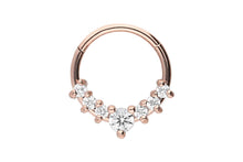 Laden Sie das Bild in den Galerie-Viewer, 7 Kristalle Clicker Ring piercinginspiration®