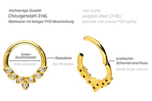 Laden Sie das Bild in den Galerie-Viewer, Clicker Ring Flamme piercinginspiration®