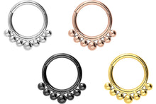 Laden Sie das Bild in den Galerie-Viewer, Clicker Ring 7 Kugeln piercinginspiration®