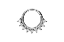 Laden Sie das Bild in den Galerie-Viewer, Clicker Ring Multiple Spitzen Kristall piercinginspiration®