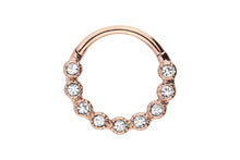 Laden Sie das Bild in den Galerie-Viewer, 9 Kristalle Clicker Ring piercinginspiration®